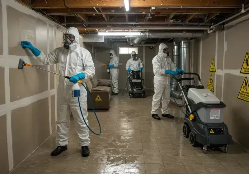 Basement Moisture Removal and Structural Drying process in Beaufort, NC